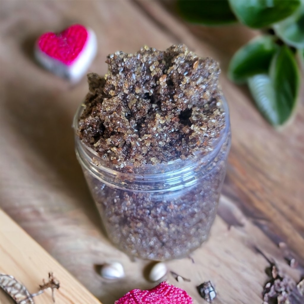 Vanilla Hazelnut Mocha Luxury Hydration Exfoliation Body Coffee Scrub Orchid & V - Picture 2 of 3